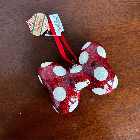 Mickey Mouse and Friends Mug & Minnie Mouse Sparkly Red Polka Dot Bow Ornament - Picture 10 of 13